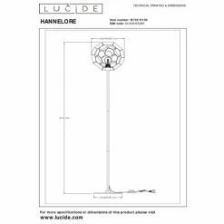 Lampes À Boules-Luminaires Lucide HANNELORE Lampadaire Noir, 1 lumière