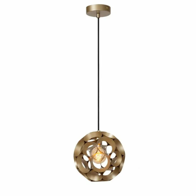 Lampes Dorées-Luminaires Lucide HANNELORE Suspension Or, 1 lumière