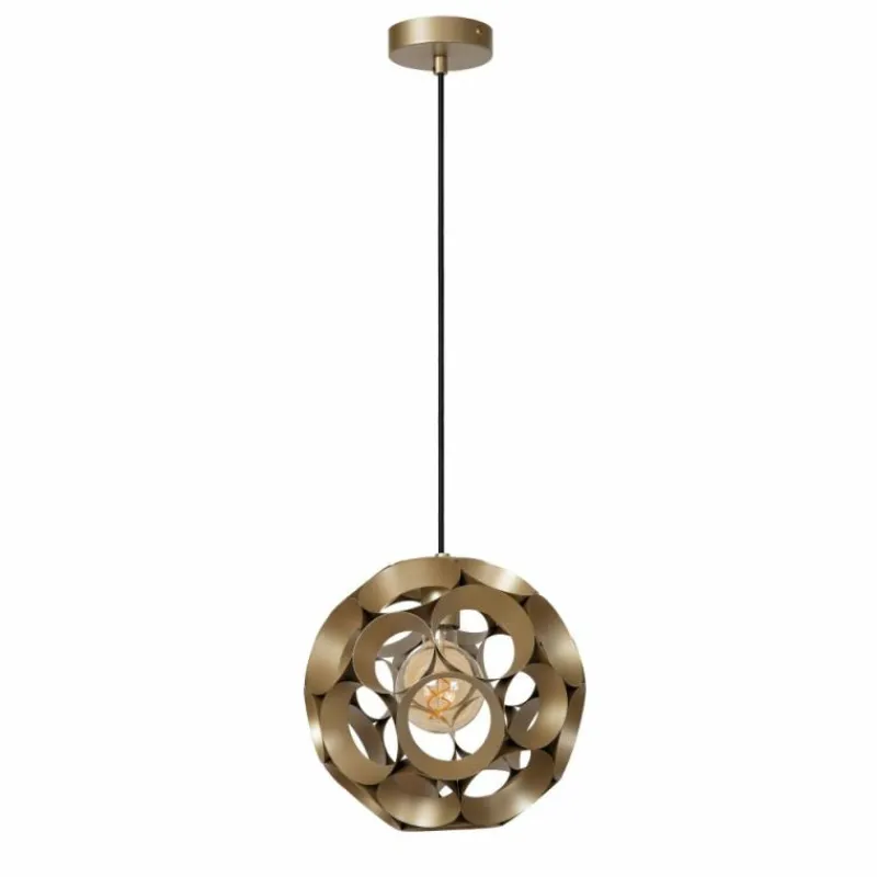 Lampes Dorées-Luminaires Lucide HANNELORE Suspension Or, 1 lumière