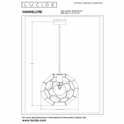 Lampes À Boules-Luminaires Lucide HANNELORE Suspension Noir, 1 lumière