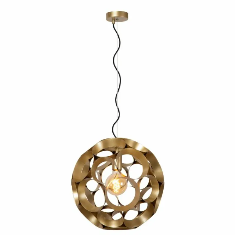 Lampes Dorées-Luminaires Lucide HANNELORE Suspension Or, 1 lumière