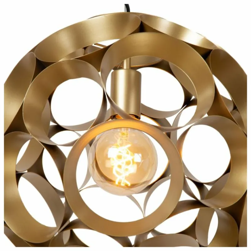 Lampes Dorées-Luminaires Lucide HANNELORE Suspension Or, 1 lumière