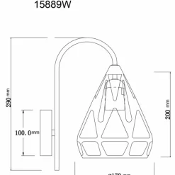 Luminaires Globo Lighting Hassan Applique murale Noir, 1 lumière* Appliques