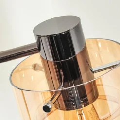 hofstein Hasvik Lampadaire Chrome, Noir, 1 lumière