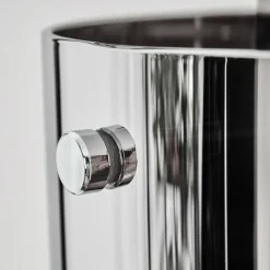 hofstein Hasvik Lampadaire Chrome, Noir, 1 lumière