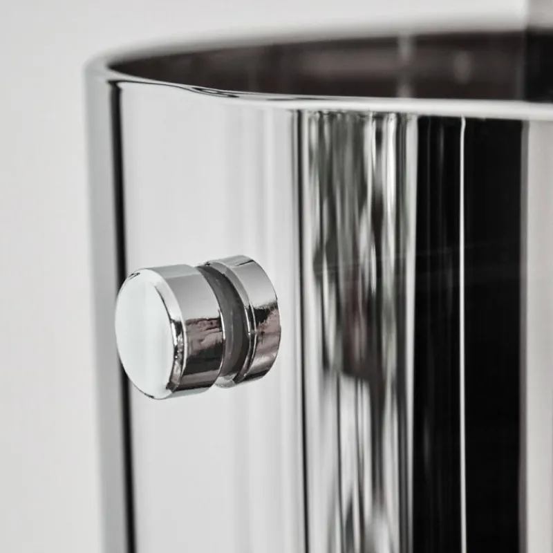 hofstein Hasvik Lampadaire Chrome, Noir, 1 lumière