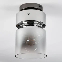 hofstein Hasvik Plafonnier, Spot de plafond Chrome, Fumée, 1 lumière