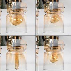 hofstein Hasvik Plafonnier, Spot de plafond Chrome, Noir, 3 lumières