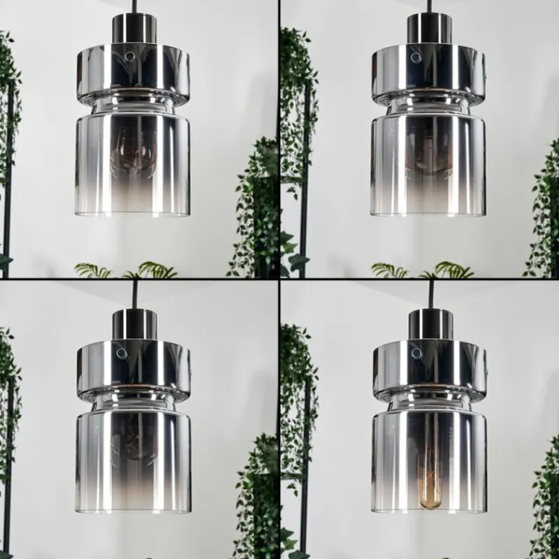 hofstein Hasvik Suspension, Suspension Chrome, Noir, 3 lumières