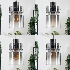 hofstein Hasvik Suspension, Suspension Chrome, Noir, 3 lumières