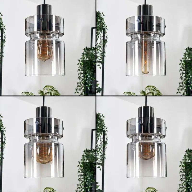 hofstein Hasvik Suspension, Suspension Chrome, Noir, 3 lumières