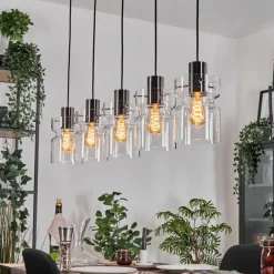 hofstein Hasvik Suspension, Suspension Noir, 5 lumières