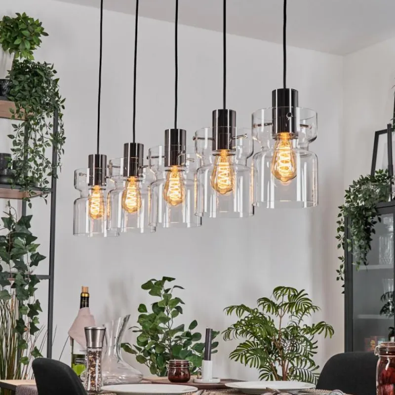 hofstein Hasvik Suspension, Suspension Noir, 5 lumières