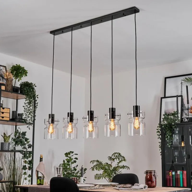 hofstein Hasvik Suspension, Suspension Noir, 5 lumières