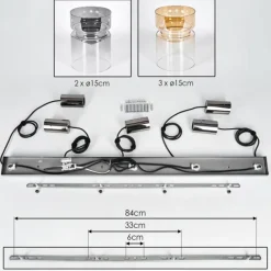hofstein Hasvik Suspension, Suspension Noir, 5 lumières