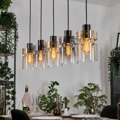 hofstein Hasvik Suspension, Suspension Noir, 5 lumières