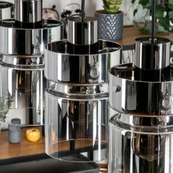 hofstein Hasvik Suspension, Suspension Noir, 5 lumières