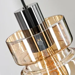 hofstein Hasvik Suspension, Suspension Chrome, Noir, 3 lumières