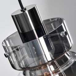 hofstein Hasvik Suspension, Suspension Chrome, Noir, 3 lumières