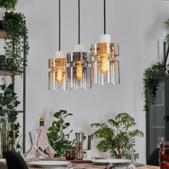 hofstein Hasvik Suspension, Suspension Blanc, 3 lumières