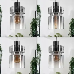 hofstein Hasvik Suspension, Suspension Chrome, Noir, 1 lumière