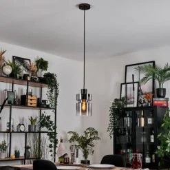 hofstein Hasvik Suspension, Suspension Chrome, Noir, 1 lumière