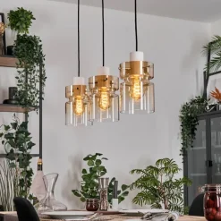 hofstein Hasvik Suspension, Suspension Blanc, 3 lumières