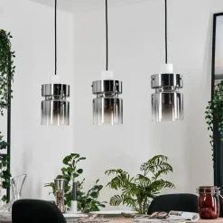 Suspension Verre Fumé-hofstein Hasvik Suspension, Suspension Blanc, 3 lumières