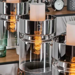 Suspension Verre Fumé-hofstein Hasvik Suspension, Suspension Blanc, 3 lumières