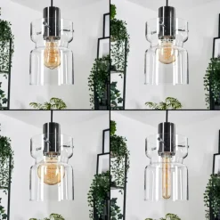 hofstein Hasvik Suspension, Suspension Chrome, Noir, 1 lumière