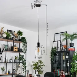 hofstein Hasvik Suspension, Suspension Chrome, Noir, 1 lumière