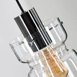 hofstein Hasvik Suspension, Suspension Chrome, Noir, 1 lumière