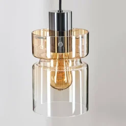 hofstein Hasvik Suspension, Suspension Chrome, Noir, 1 lumière