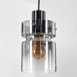 hofstein Hasvik Suspension, Suspension Chrome, Noir, 1 lumière