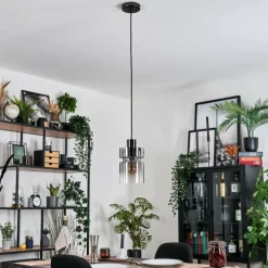 hofstein Hasvik Suspension, Suspension Chrome, Noir, 1 lumière