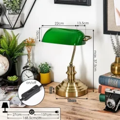 hofstein Havsta Lampe de bureau, Lampe à poser Laiton, 1 lumière