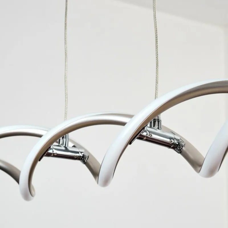 hofstein Henrichemont Suspension, Suspension LED Nickel mat, 1 lumière* Éclairage Led