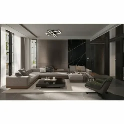 Luminaires Globo Lighting Highway Plafonnier LED Noir, 1 lumière* Éclairage Led