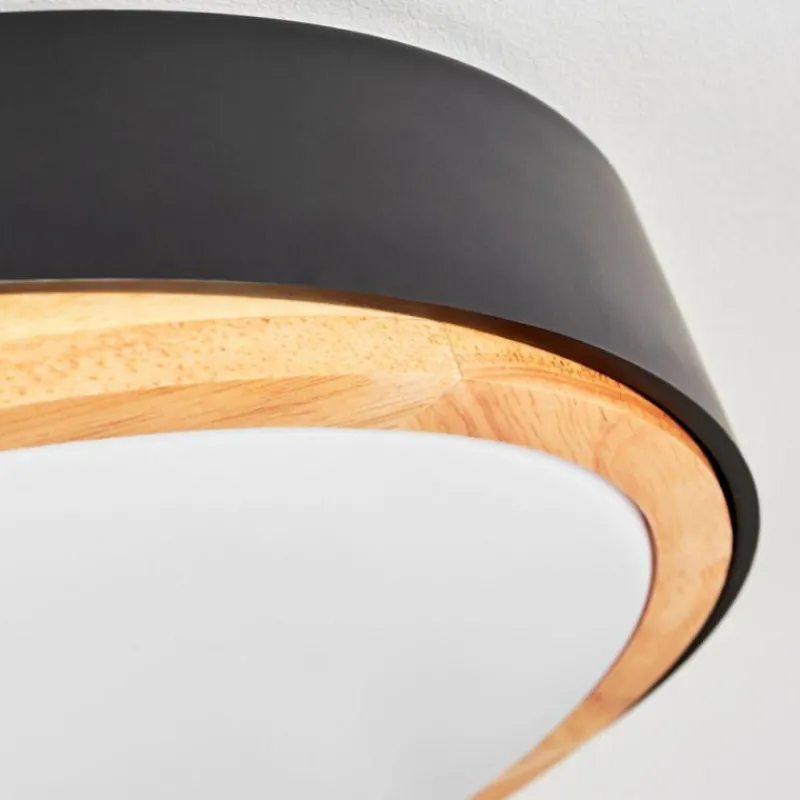 Luminaires Scandinaves-hofstein Hiral Plafonnier, Panel LED Écru, Noir, 1 lumière