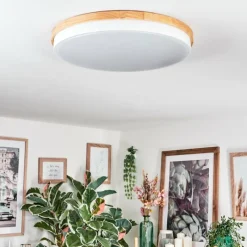 Luminaires Scandinaves-hofstein Hiral Plafonnier, Panel LED Écru, Blanc, 1 lumière, Télécommandes