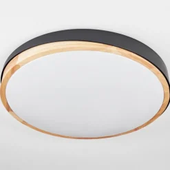 Luminaires Scandinaves-hofstein Hiral Plafonnier, Panel LED Écru, Noir, 1 lumière, Télécommandes