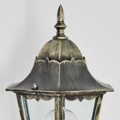 Luminaires Rustiques-hofstein Hongkong Lampe murale d´extérieur, Applique murale Or, Noir, 1 lumière