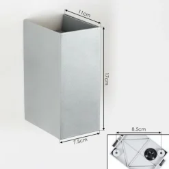 hofstein Hoods Lampe murale d´extérieur, Luminaire Up & Down, Applique murale LED Argenté, 1 lumière