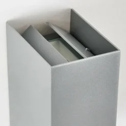 hofstein Hoods Lampe murale d´extérieur, Luminaire Up & Down, Applique murale LED Argenté, 1 lumière