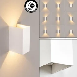 hofstein Hoods Lampe murale d´extérieur, Luminaire Up & Down, Applique murale LED Blanc, 1 lumière