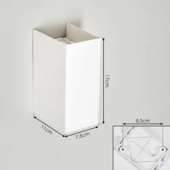 hofstein Hoods Lampe murale d´extérieur, Luminaire Up & Down, Applique murale LED Blanc, 1 lumière