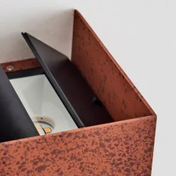 hofstein Hoods Lampe murale d´extérieur, Luminaire Up & Down, Applique murale LED Rouille, 1 lumière