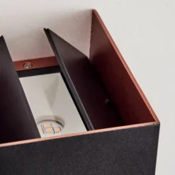 hofstein Hoods Lampe murale d´extérieur, Luminaire Up & Down, Applique murale LED Cuivre, Noir, 1 lumière