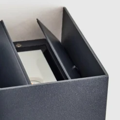 hofstein Hoods Lampe murale d´extérieur, Luminaire Up & Down, Applique murale LED Anthracite, 1 lumière