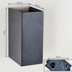 hofstein Hoods Lampe murale d´extérieur, Luminaire Up & Down, Applique murale LED Anthracite, 1 lumière